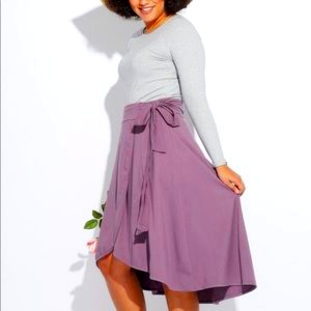 Pact Organic Midi Wrap Skirt